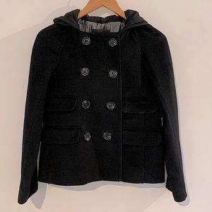 BCBG MaxAzria Pea Coat with Hood - Size: XXS